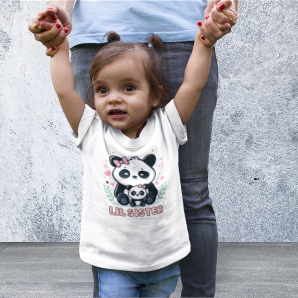 Lil Sister Custom made white T-shirt